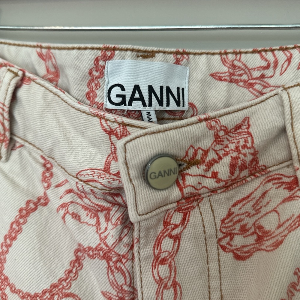 GANNI nautical print jeans